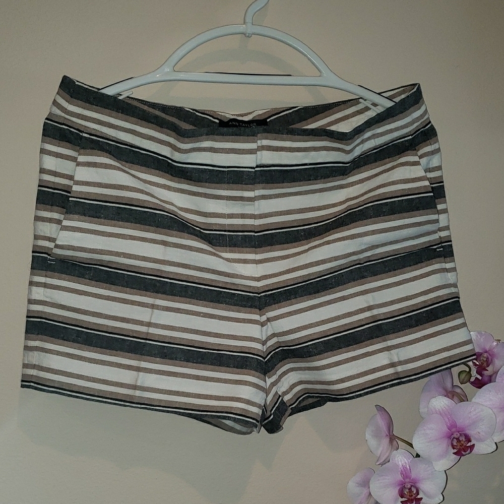 Ann Taylor Black and White Bermuda Shorts